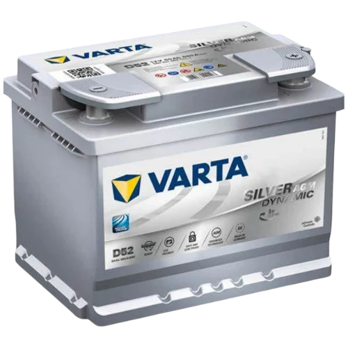VARTA 12V DIN60 60AH D52 AGM L2 560901068 SILVER DYNAMIC CAR BATTERY